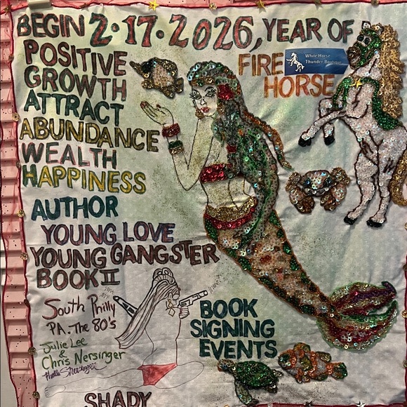 #0902* Colorful Mermaid Tails Of Mia ( fictional) “24 X 24” Unframed Wall Decor - Picture 3 of 5